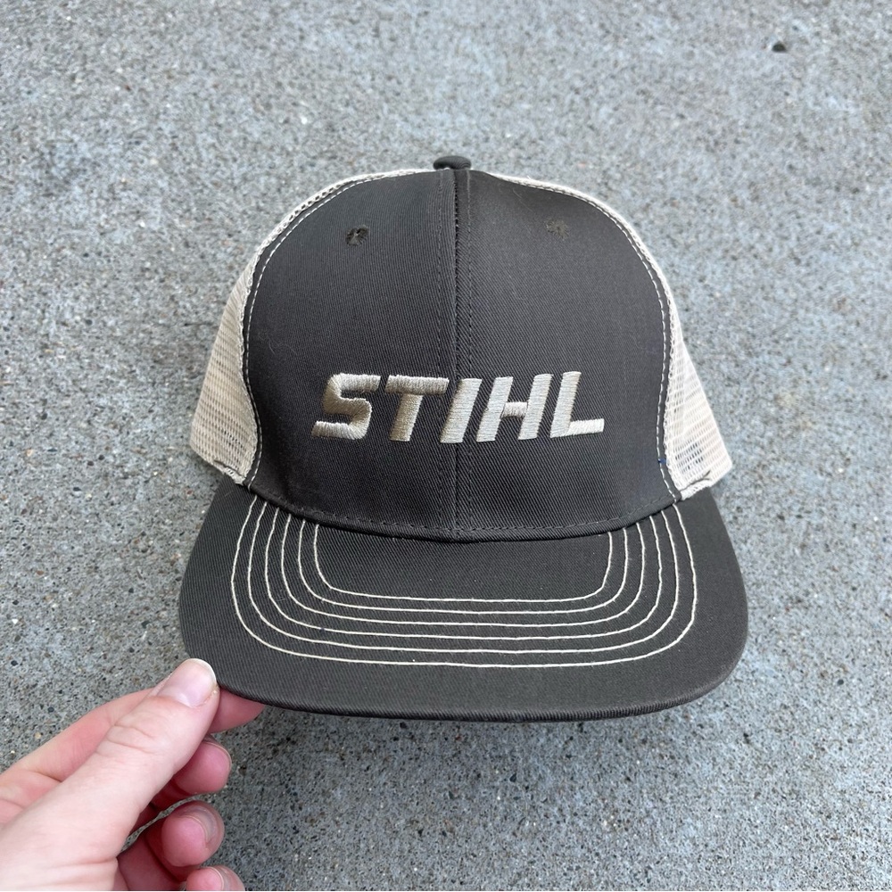 Stihl Men’s Brown On Brown Trucker Hat OSFM - Picture 2 of 5